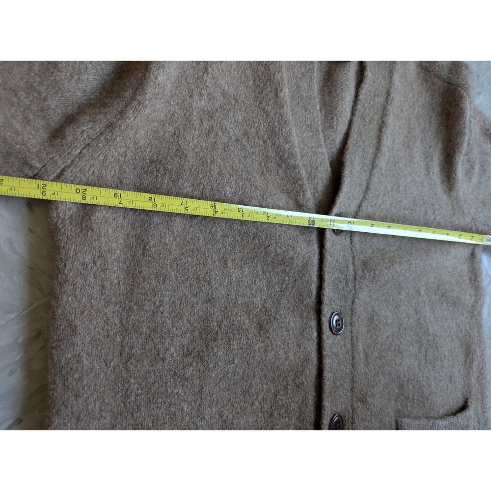 Wills Brown YakWool Alpaca Merino Wool Blend V-Neck Cardigan Sweater Small - Picture 6 of 9
